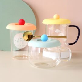 Creative Mug Cover Anti-dust Airtight Seal, Food Grade Silicone Hot Cup Lids