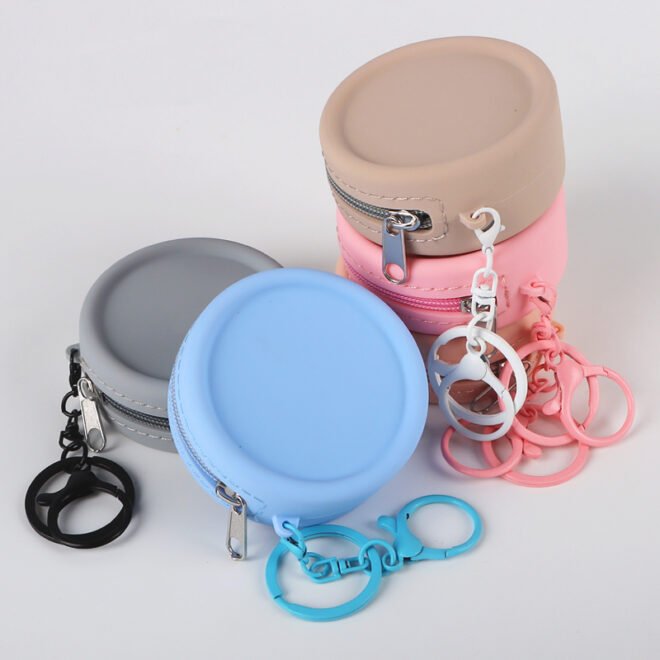 Small Zipper Change Pouch Wallet Silicone Coin Purse - Image 2