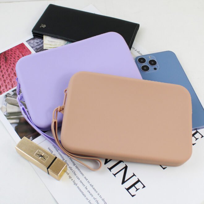 Silicone Pouch Zipper Bag Silicone Makeup Bag Travel Cosmetic Bags - Image 5