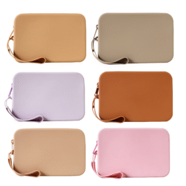 Silicone Pouch Zipper Bag Silicone Makeup Bag Travel Cosmetic Bags