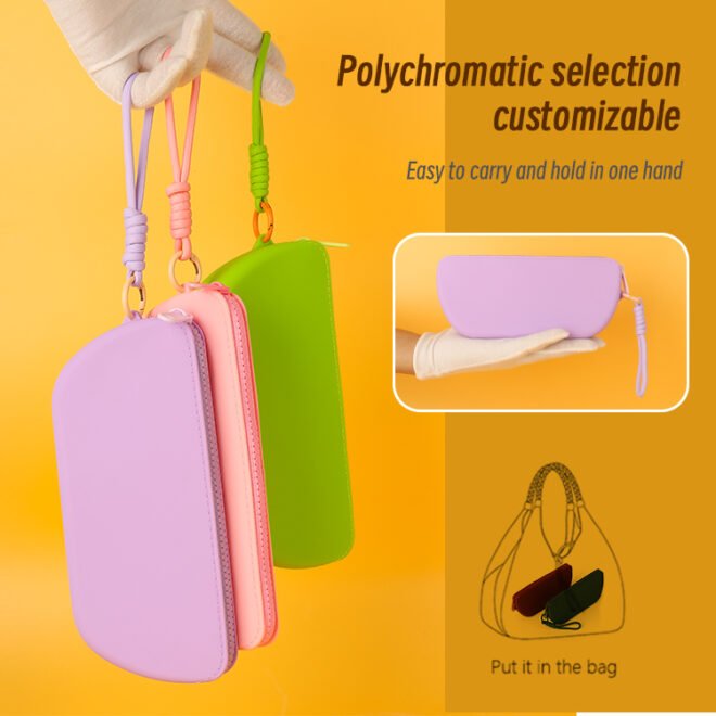 Glasses Bag Soft Silicone Glasses Bag Silicone Pouch with Custom LOGO - Image 5