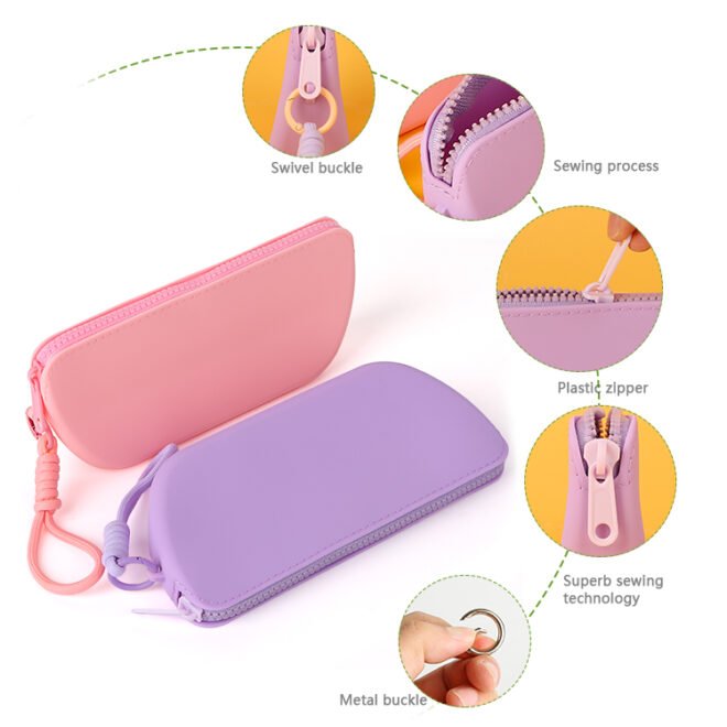 Glasses Bag Soft Silicone Glasses Bag Silicone Pouch with Custom LOGO - Image 4