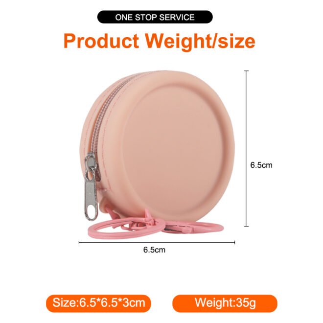 Small Zipper Change Pouch Wallet Silicone Coin Purse - Image 3