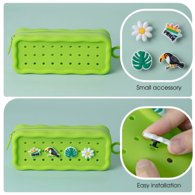 2025 New Style Cute Silicone Stationery Box DIY Pencil Case - Image 3