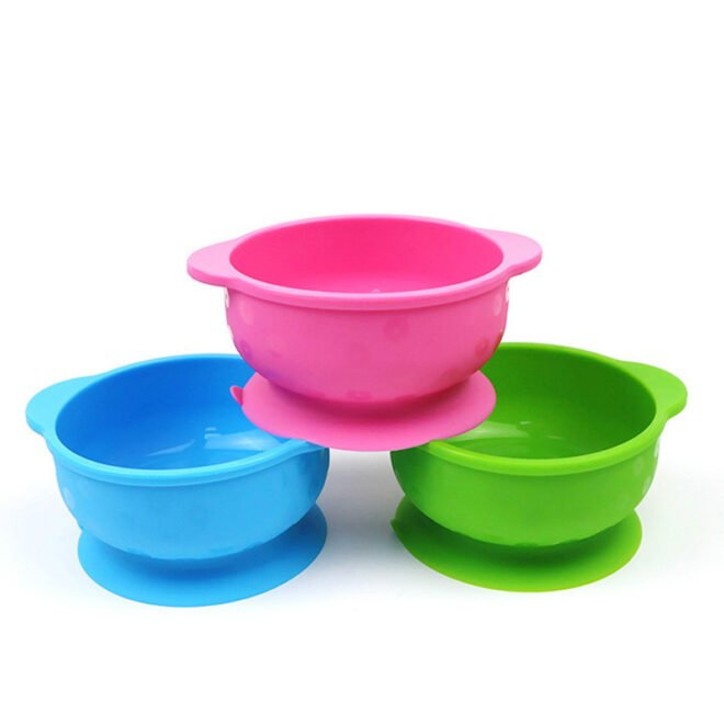 Baby Silicone Bowl with Suction Set Soft & BPA-Free Microwave & Dishwasher Safe - Image 2