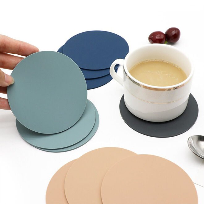 Non Slip Silicone Heat Insulation Coasters, Cute Slice Drink Cup Mat for Bar Kitchen and Patio Tabletop - Image 4