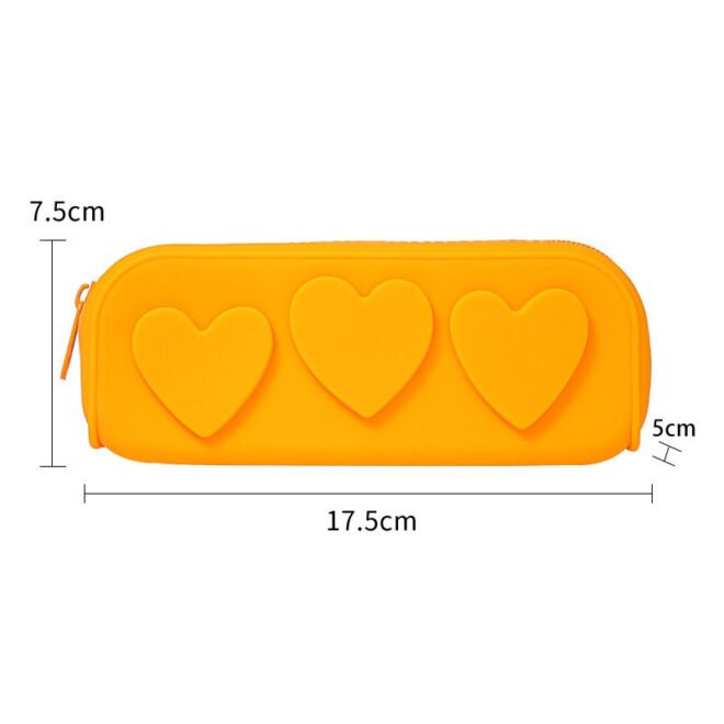Soft Silicone Pencil Pouch Waterproof Pencil Bag Multifunctional Large-Capacity Storage Bag Silicone Zipper Pouch - Image 2