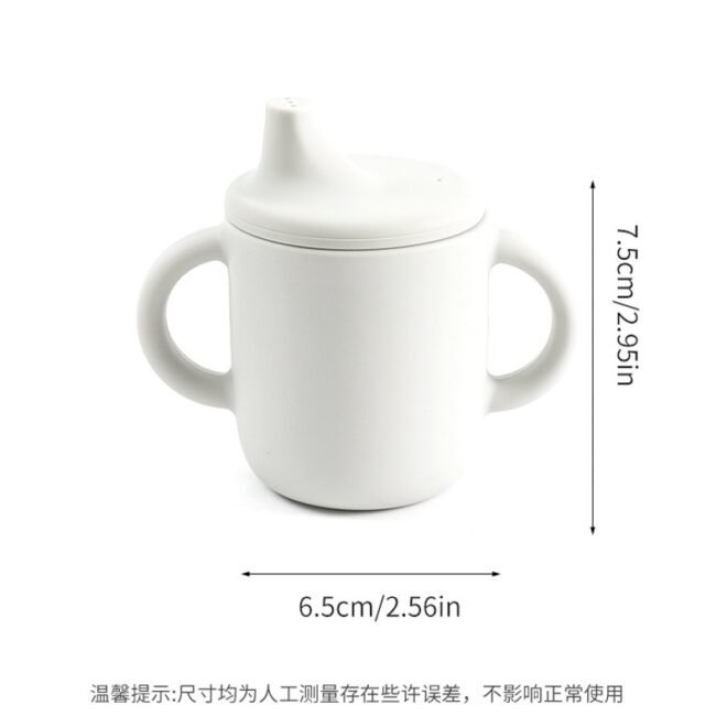 Silicone Baby Training Cup Shatterproof Toddler Sippy Cups with Straw Open Cup for Baby 6+ Months - Image 2