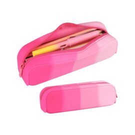 Silicone Pencil Case Portable Waterproof Pencil Pouch Gradient color Multifunctional for Pencils Makeup Organizer Travel Cosmetics Gifts for Women