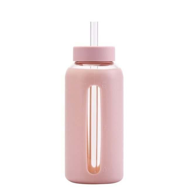 Glass Water Bottles Large Sports Water Bottle With Silicone Sleeve - Image 4