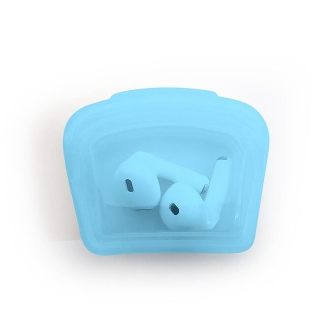 50ml 80ml 100% Pure Non-toxic Platinum Food Grade Small Pill Bag Silicone Bag Multi-function Silicone Coin Purse Earphone Bag - Image 2