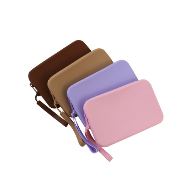 Silicone Pouch Zipper Bag Silicone Makeup Bag Travel Cosmetic Bags - Image 4