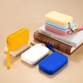Fashion Small Square Silicone Bag with Hand Strap