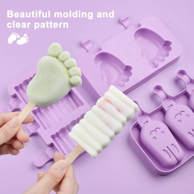 Silicone Ice Cream Mold Multi Shape Ice Popsicle Maker Tools - Image 2