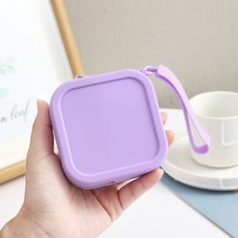 Coin Purse for Women and Girls Silicone Change Purse Square Coin Pouch with Multi-usage Colorful Coin Wallet for Change