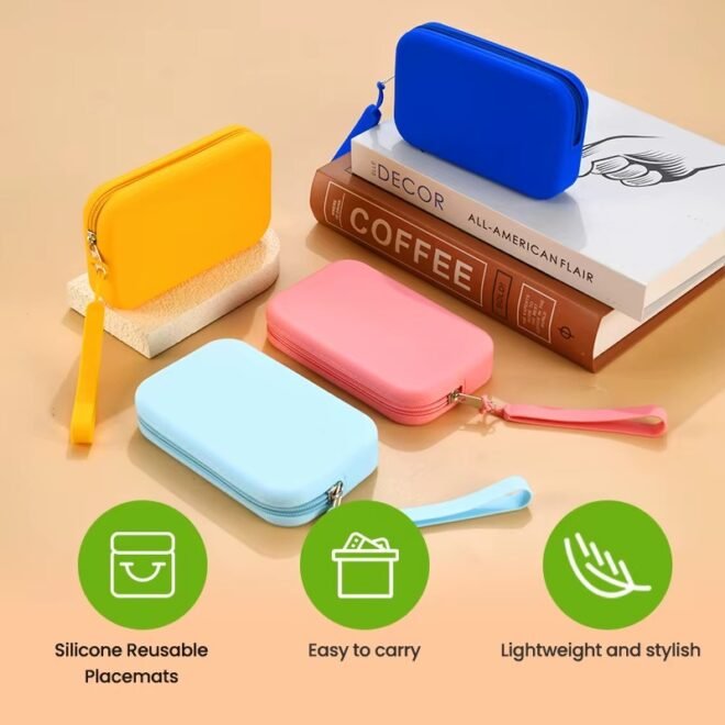 Fashion Small Square Silicone Bag with Hand Strap - Image 5