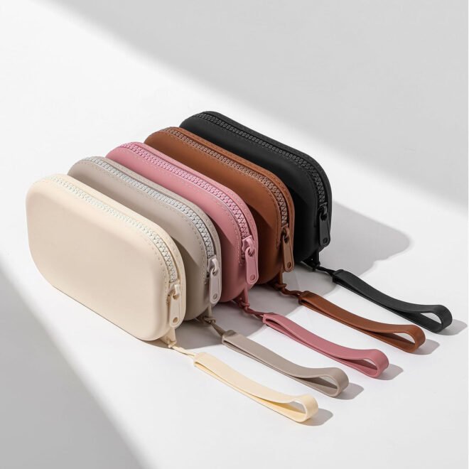 Small Silicone Bag Silicone Coin Purse Oval Coin Purse Zipper Bag - Image 4