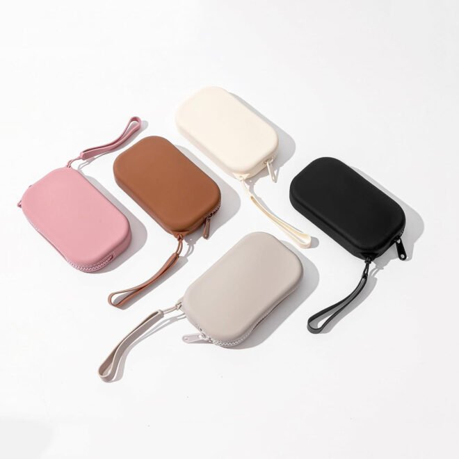 Small Silicone Bag Silicone Coin Purse Oval Coin Purse Zipper Bag - Image 5