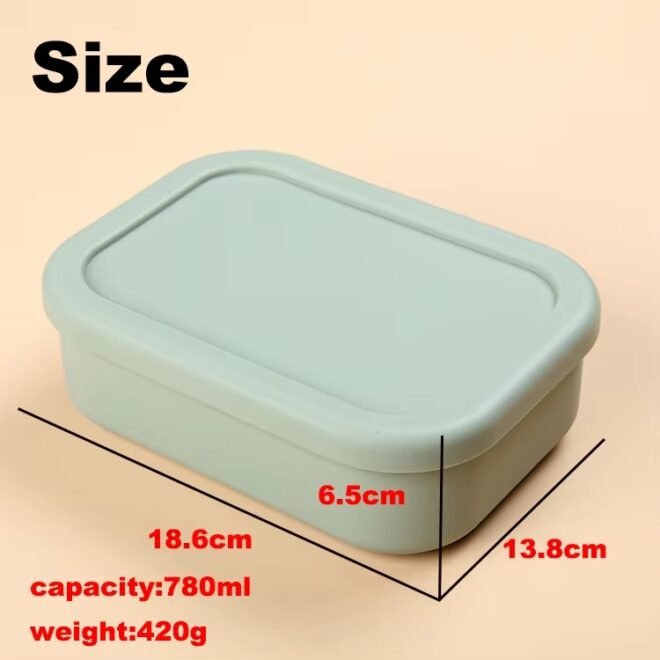 Silicone Bento Box Reusable 3 Compartment Silicone Bento Lunch Container for Adults - Image 7